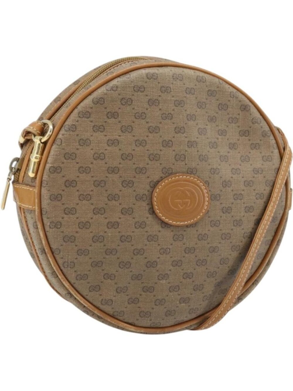 GUCCI Micro GG Supreme Shoulder Bag PVC Beige Gold 007 115 5575